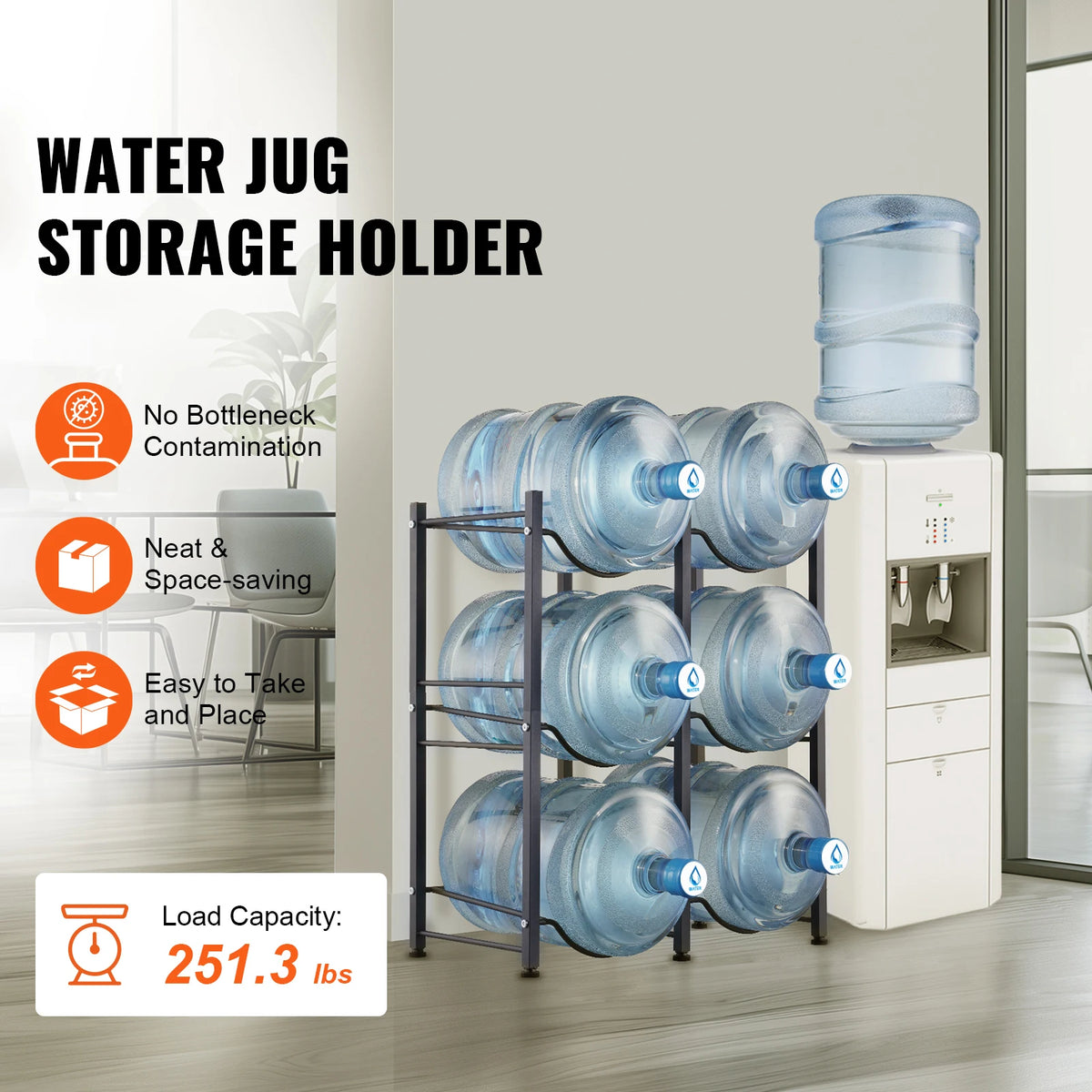SucceBuy 3/4/5 Tiers Water Jug Holder &ndash; Easy Installation