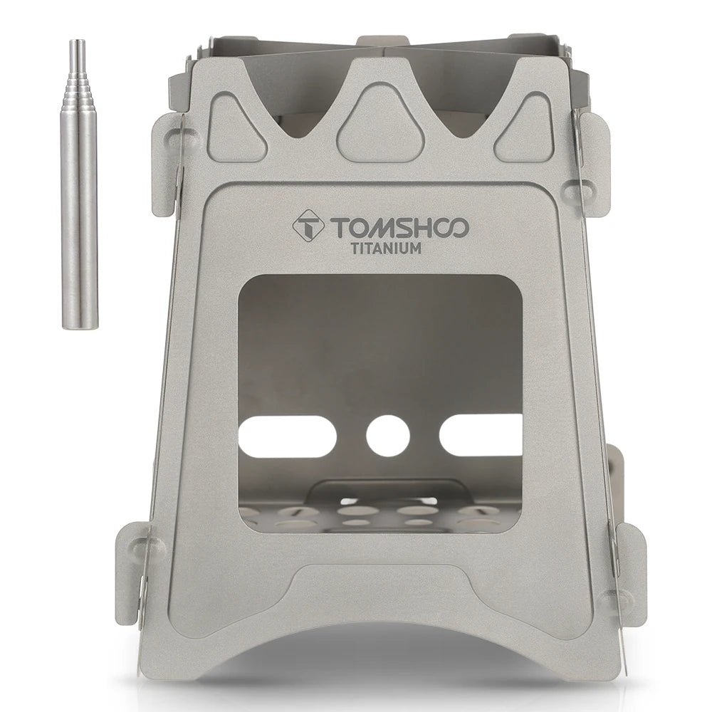 Tomshoo Titanium Stove &ndash; Portable Folding Wood Burner Titanium and bellow
