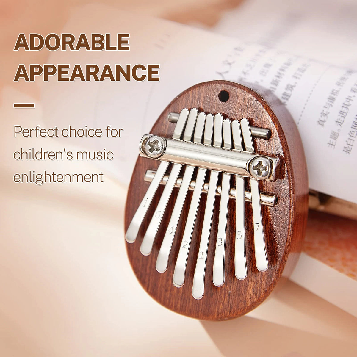 Mini Kalimba 8 Key Thumb Piano Water Drop Style &ndash; Portable