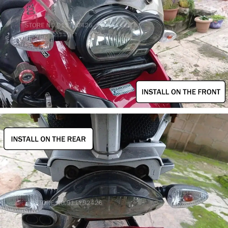 For BMW R1200GS 2004-2013 F800GS F650GS F800R K1200R K1200S Motorcycle Turn Signal Light Blinker Front Rear Wireless Indicator by InterCyprus Trading Ltd