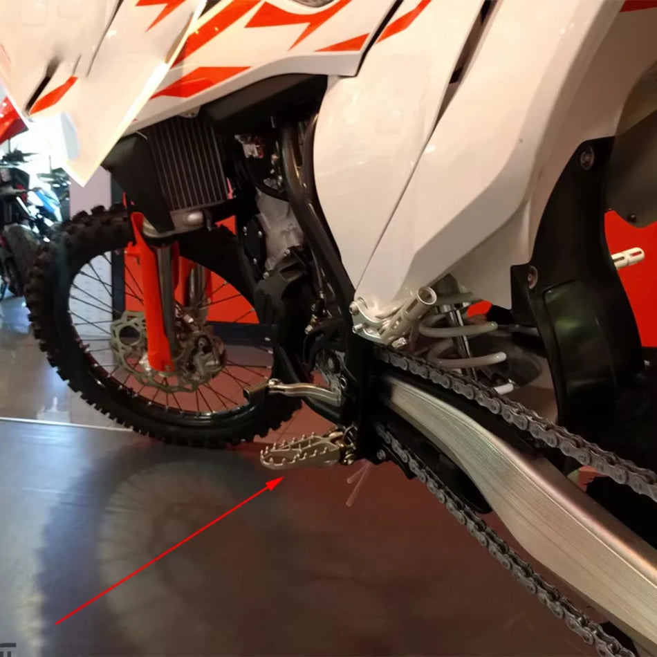 KTM EXC voetsteunen roestvrij staal voor crossmotoren enduro