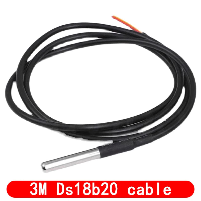 DS18B20 Temperature Sensor Module Kit &ndash; Waterproof Stainless Steel Probe 3M Ds18b20 cable