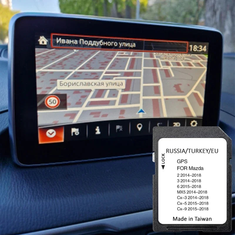 Mazda Europe Connect SD Card 2024 &ndash; Latest Sat Nav Maps CHINA / for Mazda EU Car