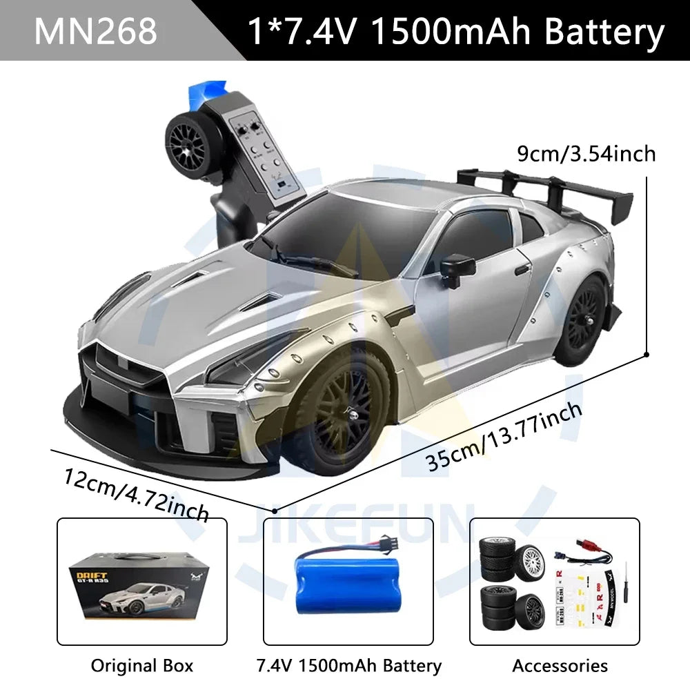 MN268 RC Drift Car &ndash; High Speed Off Road Performance Silver Color Box