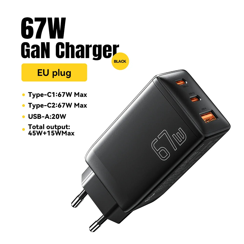 Essager 65W GaN USB C Charger &ndash; Ultra Fast Charging EU  Plug