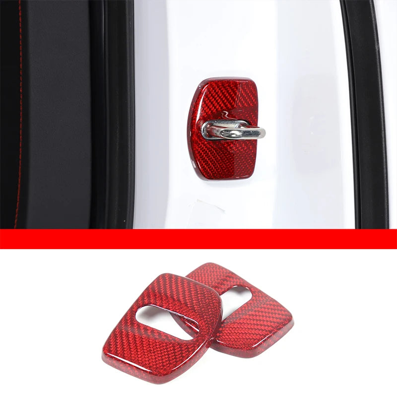 Äkta kolfiber dörrlåslock för C8 Corvette 2020-2025