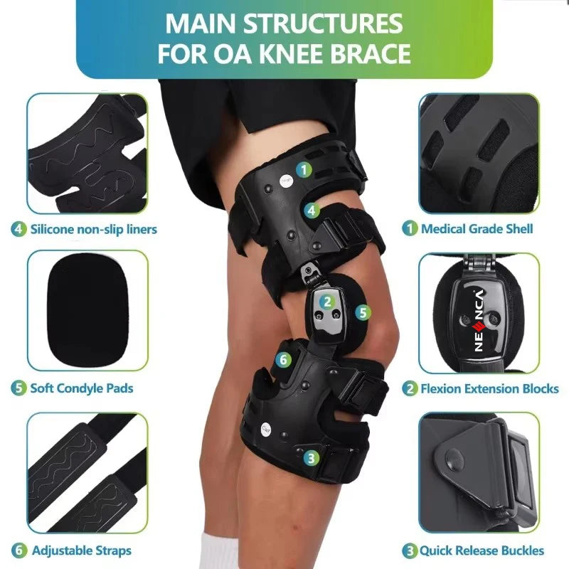 NEENCA OA Unloader Knee Brace Pain Relief &amp; Knee Support for ACL &amp; Meniscus Injury Joint and Patella Stability for Men and Women