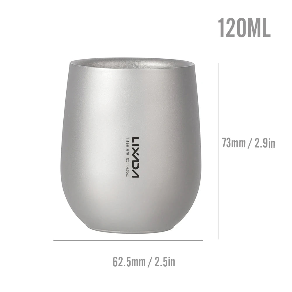 120ml Ultralight Ti Double Wall Cup &ndash; Camp Friendly 120ml