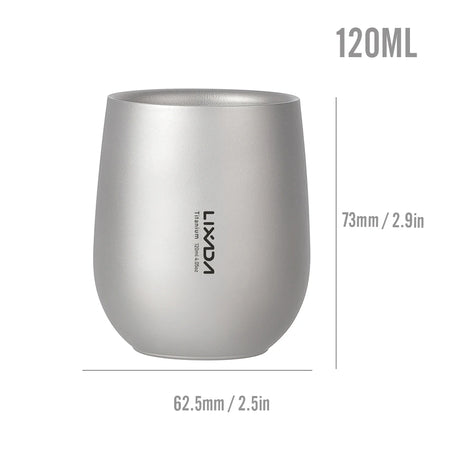 120ml Ultralight Ti Double Wall Cup &ndash; Camp Friendly 120ml