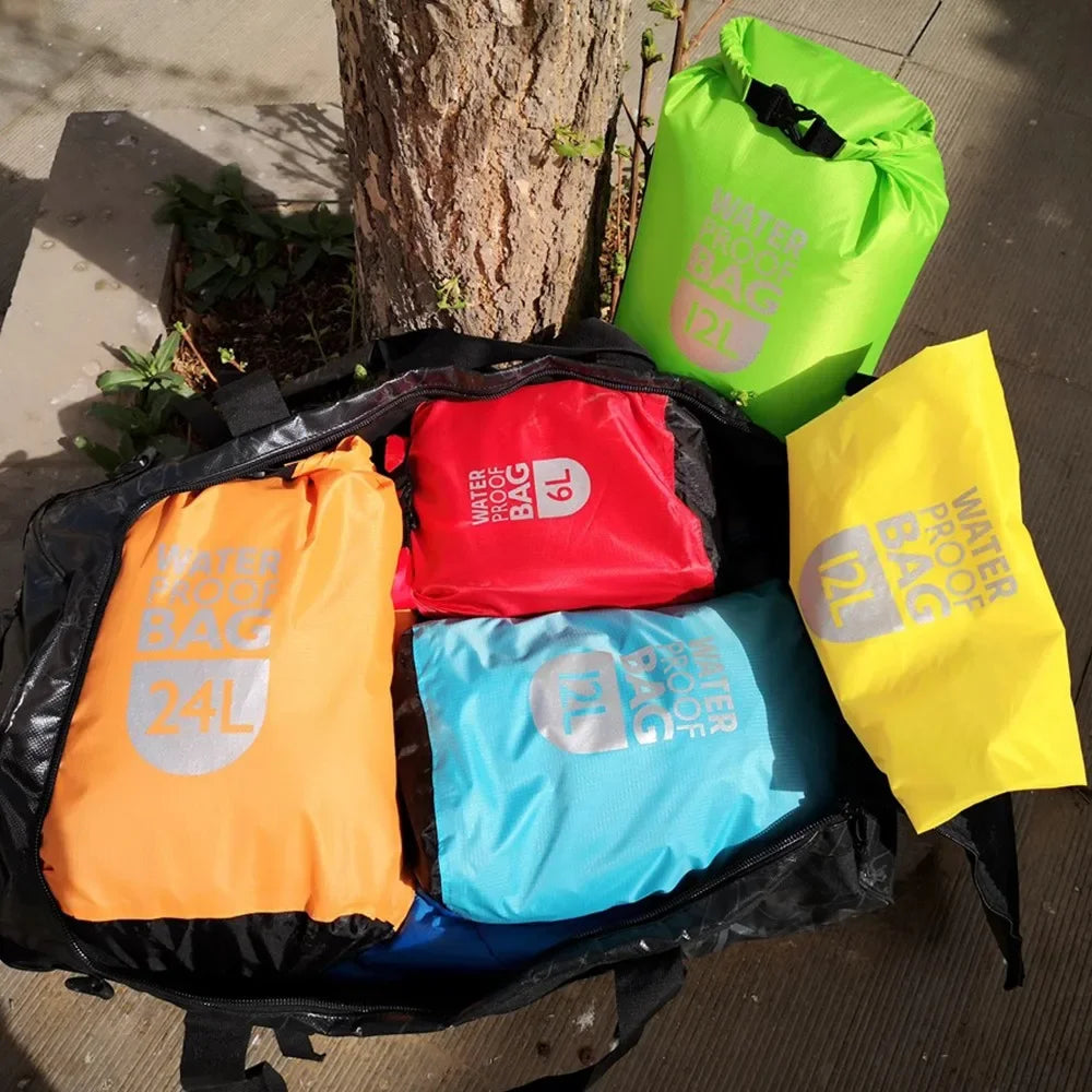 6L 12L Outdoor Dry Fishing Boat Pump Pvc Boat Accessories Waterproof Sack Swimming Rafting Kayaking Floating Watertight Sack Bag