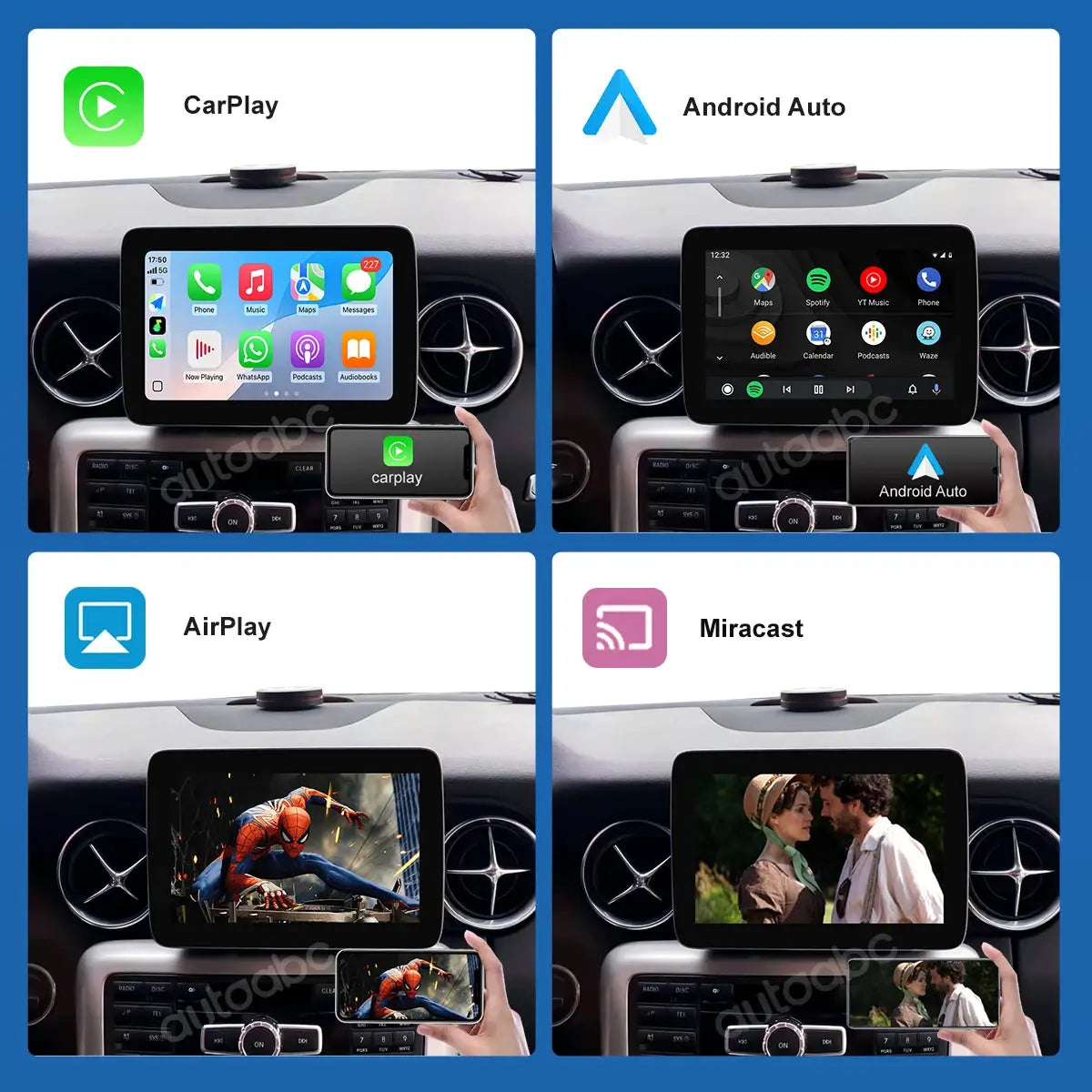 8.4" Car Multimedia touch Screen Wireless CarPlay Android Auto For Mercedes-Benz SLK SLC SL NTG4.5/5.0 2013-2017 With Airplay BT by InterCyprus Trading Ltd
