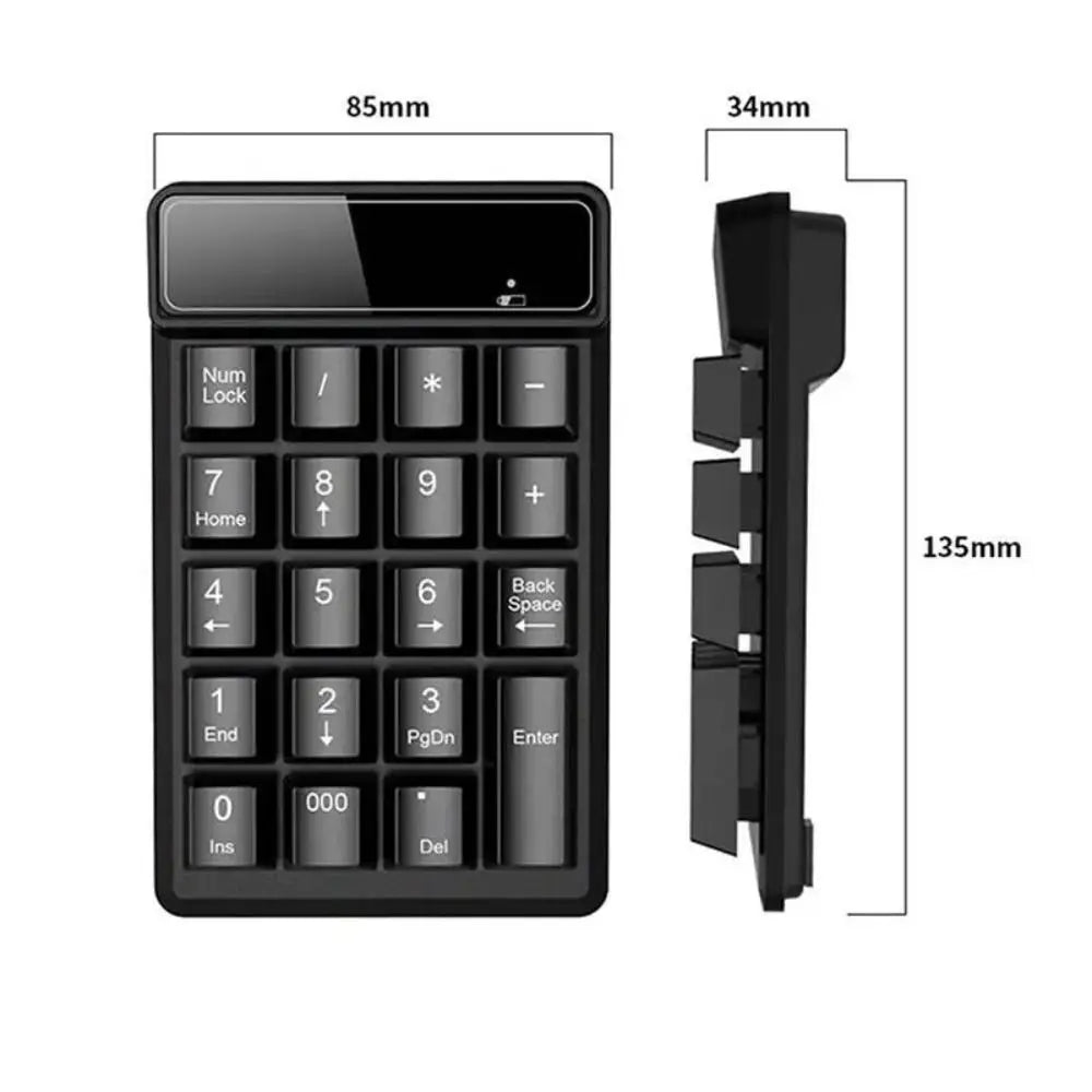 2.4GHz Wireless Numeric Keypad &ndash; Compact 19 Keys USB Ready