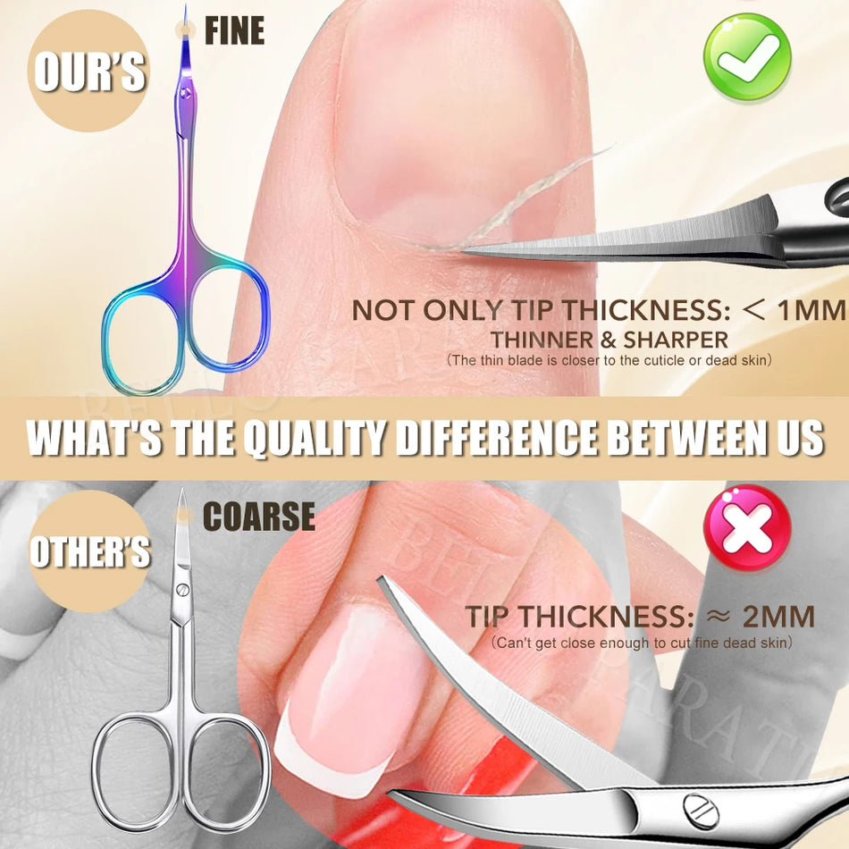 1Pcs Cuticle Scissors Extra Fine Curved Blade &ndash; Ultra Sharp