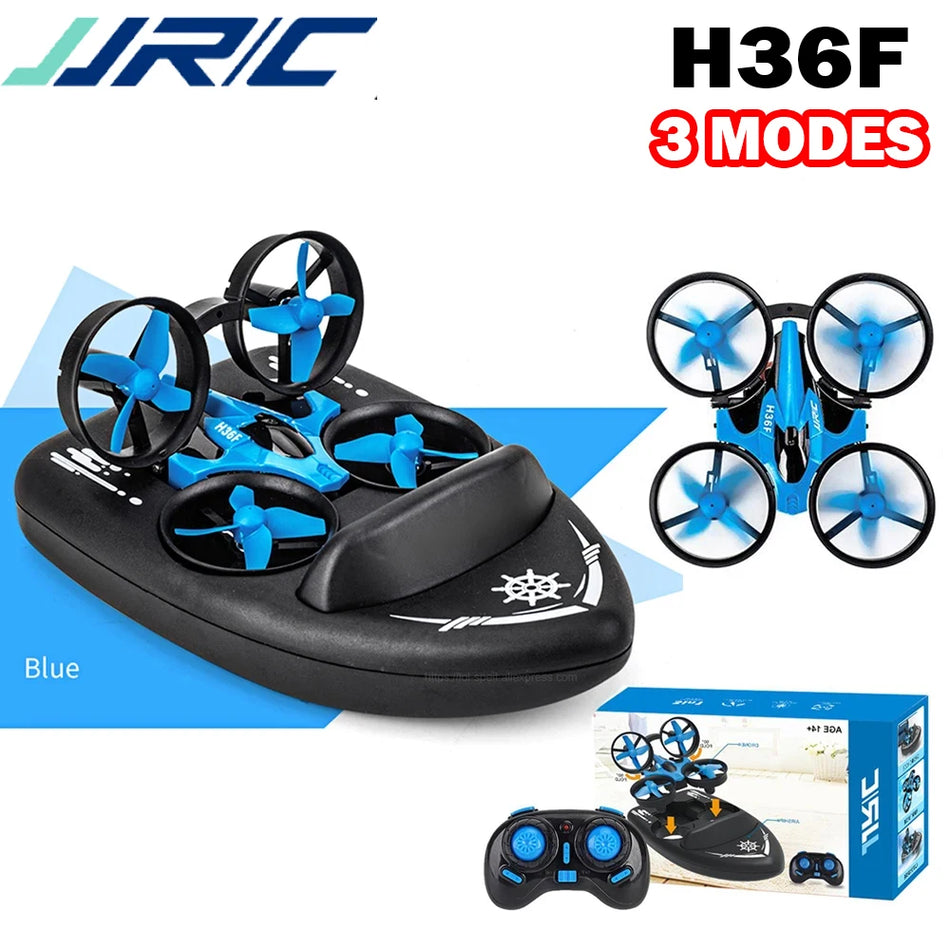 JJRC H36F RC Mini Drone 3in1 Laiva Auto Ūdens Zemes Režīmi Ar Augstuma Turēšanu