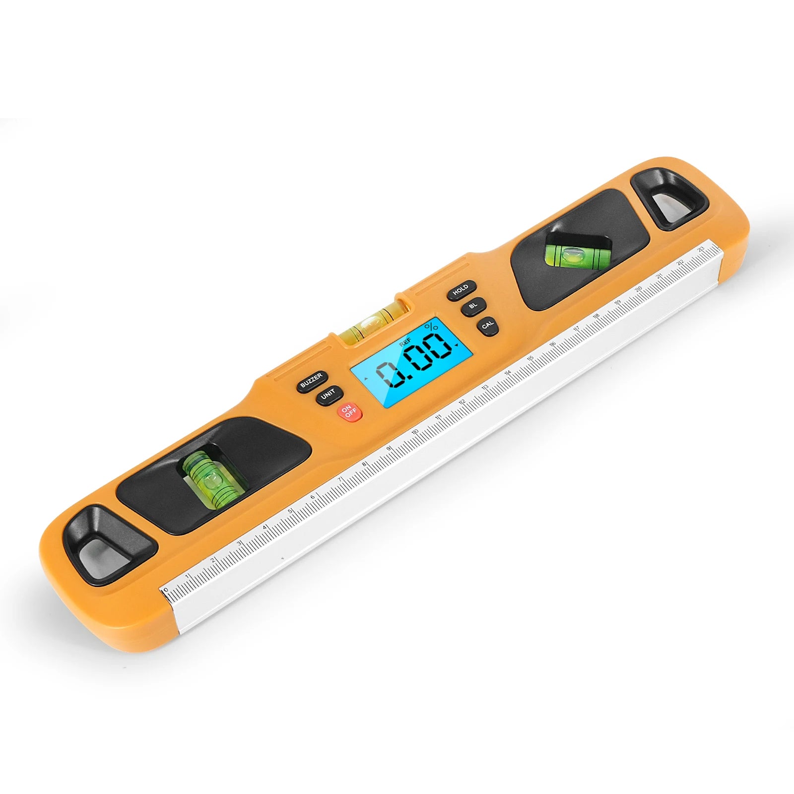 Digital Spirit Level &ndash; With LED Display And Magnetic Base Yellow