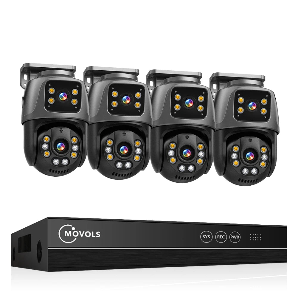 Movols 6MP XMEYE POE Surveillance System &ndash; Dual Lens PTZ