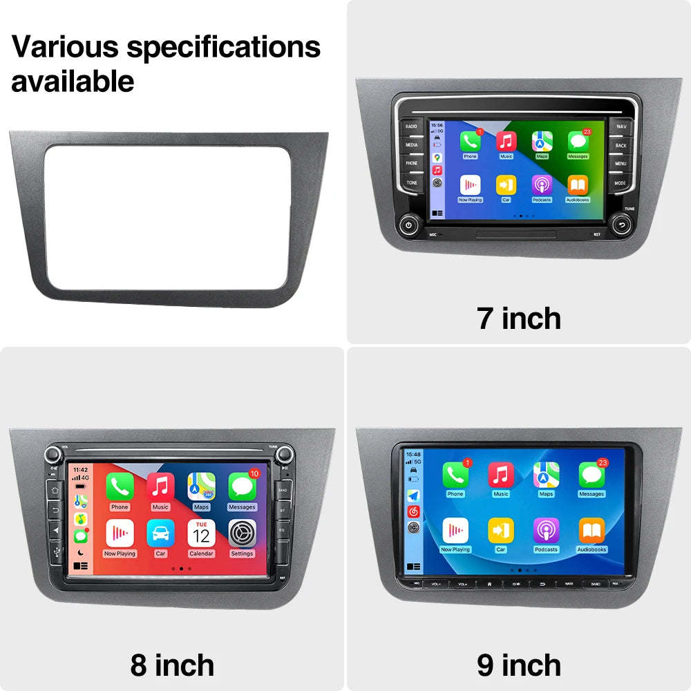 2Din Radio Frame Seat Altea Toledo &ndash; Fits 7-9 Inches