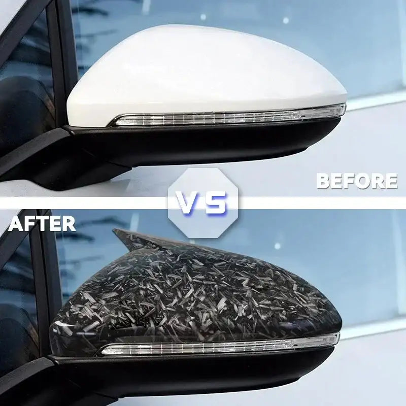 Glossy Black Rearview Mirror Covers For VW Golf 7 GTI Set