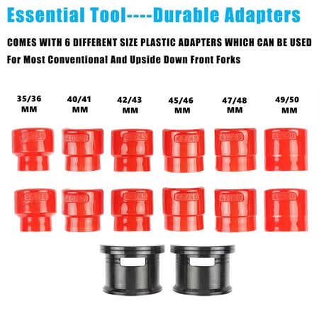 Motorcycle Bike Fork Seal Driver Tool Kit 14Pcs Installer Driver Set 35/36 40/41 42/43 45/46 47/48 49/50MM Adapter Universal by InterCyprus Trading Ltd