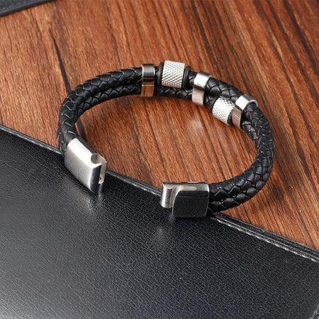 Leather Charm Bracelet for Men