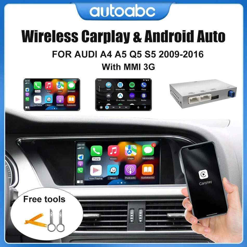 Langaton CarPlay ja Android Auto -liitäntä 3G MMI Peililinkillä Audi A4 A5 Q5 S5 B8