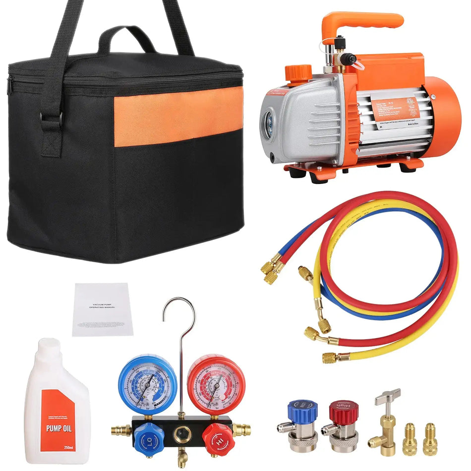 3.5CFM 4CFM Rotary Vane Vacuum Pump &ndash; AC Kit
