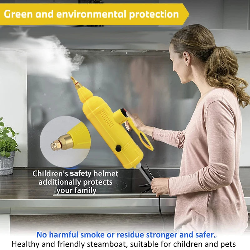 1800W High Pressure Steam Cleaner - Multi-Function Sterilizer &amp; Stain Remover