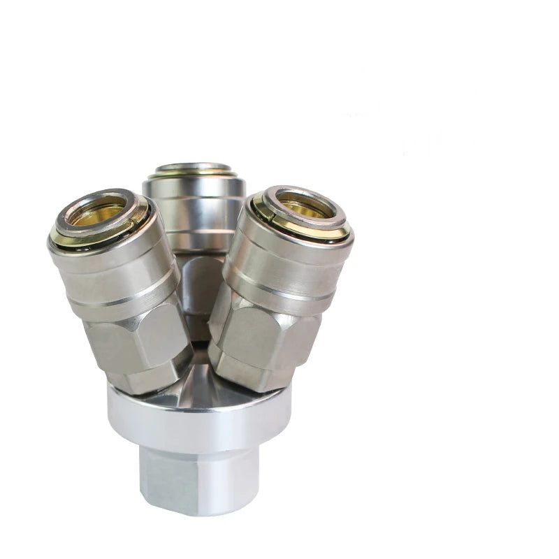 1Set 2/3 Way Quick Connector Manifold &ndash; Multi Hose Coupler self lock 3 Way