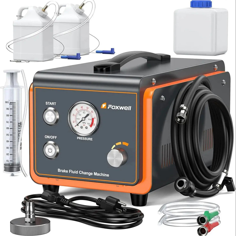 FOXWELL RT1000 Automatisk bromsluftningssats Dubbelpuls vakuum bromsvätskebytesystem för enkla bromsvätskebyten av en person