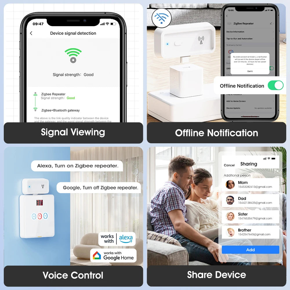 Tuya ZigBee Signal Repeater Type C - Smart Home Range Extender