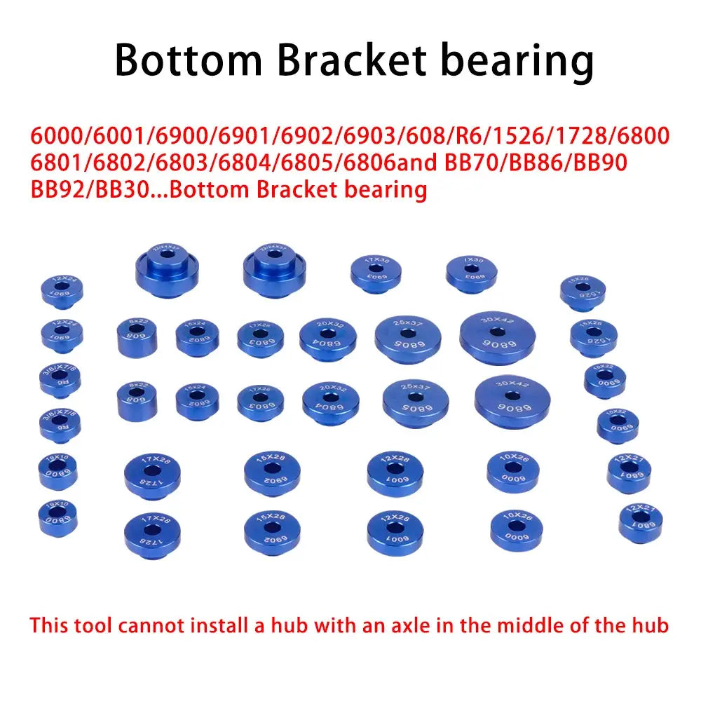 Bicycle Bearing Press Set For Wheels/Hub BB Axis Installation Kit Bike Soft Tail Frame Turning Point Bearing Hub Assembly Tool by InterCyprus Trading Ltd