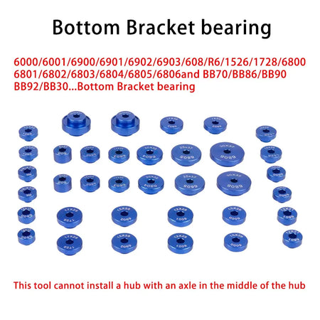 Bicycle Bearing Press Set For Wheels/Hub BB Axis Installation Kit Bike Soft Tail Frame Turning Point Bearing Hub Assembly Tool by InterCyprus Trading Ltd