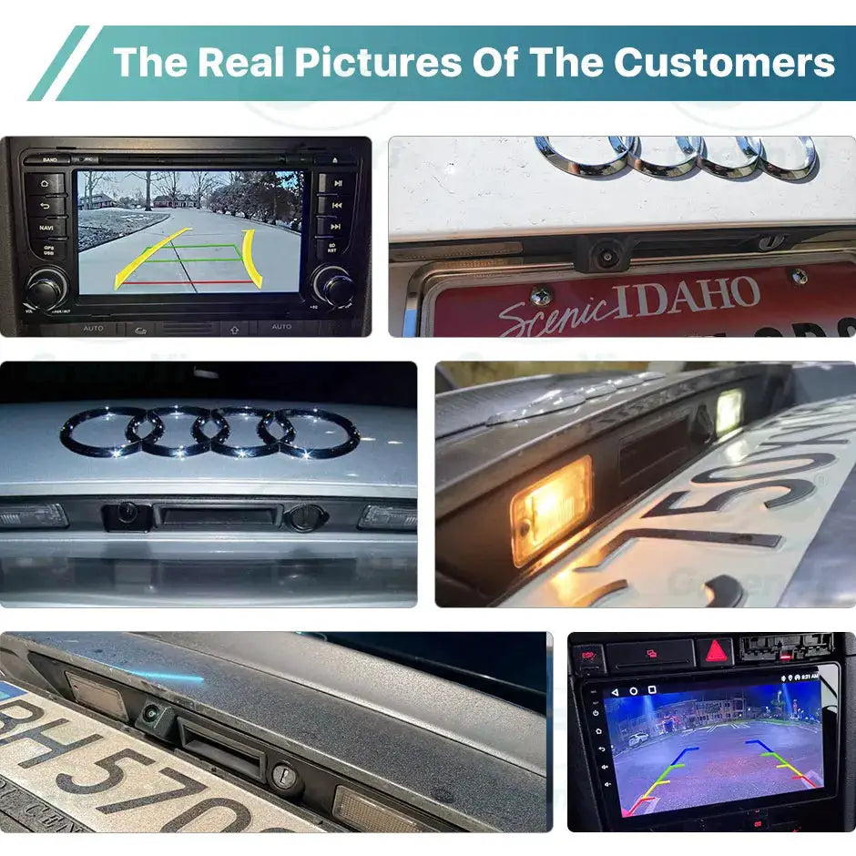 170 Degree AHD 1080P Car Trunk Handle Reverse Camera For Audi A3 A4 A6 B6 B7 S3 S6 A8 RS4 RS6 A5 Q7 2010-2014 Dynamic Trajectory by InterCyprus Trading Ltd