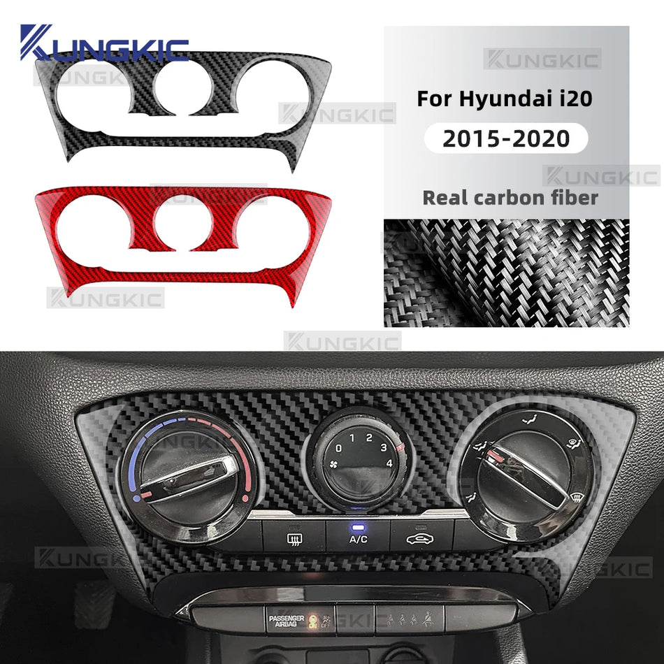Rivestimento morbido in fibra di carbonio per console centrale Hyundai I20 2015-2020