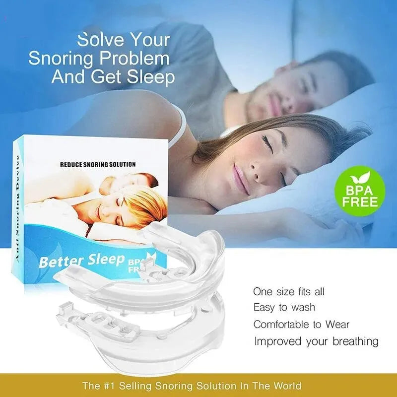 Anti Snoring Bruxism Mouth Guard - Comfortable Sleep Aid