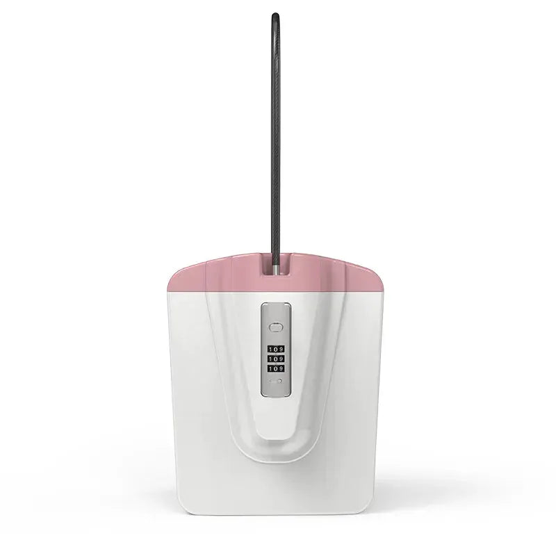 Summer Portable Color Beach Safe Box - Three-Digit Lock White Pink