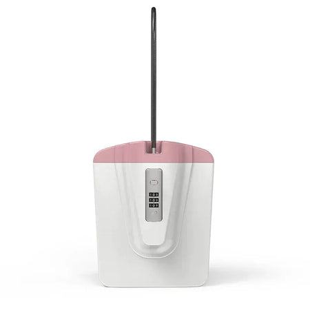 Summer Portable Color Beach Safe Box - Three-Digit Lock White Pink