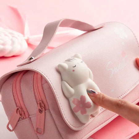 JETTING Cute Cat Double Layer Pencil Case