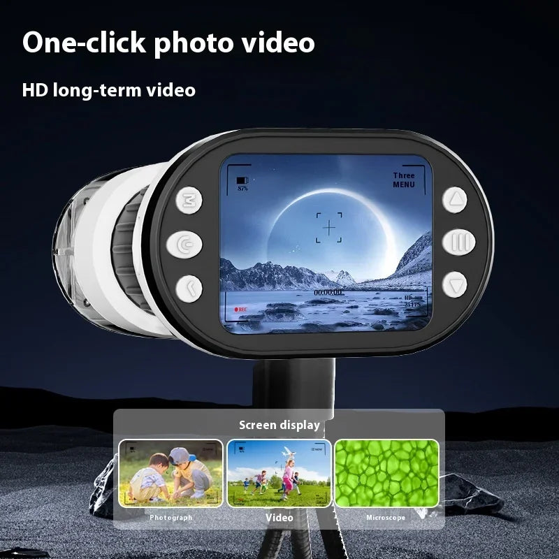 Kids Microscope Biological Kit &ndash; 1000x Magnification with LED Photo and Video Function