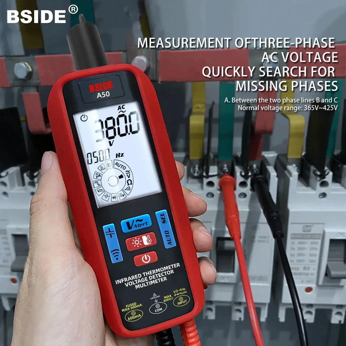 BSIDE A50 Infrared Thermometer Multimeter Rechargeable