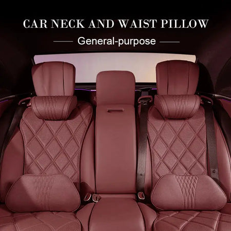 Vtear Universal Car Neck Lumbar Cushion Memory Foam Support Pillow Anti-Scratch Seat Parts Interior Modification Accessories by InterCyprus Trading Ltd