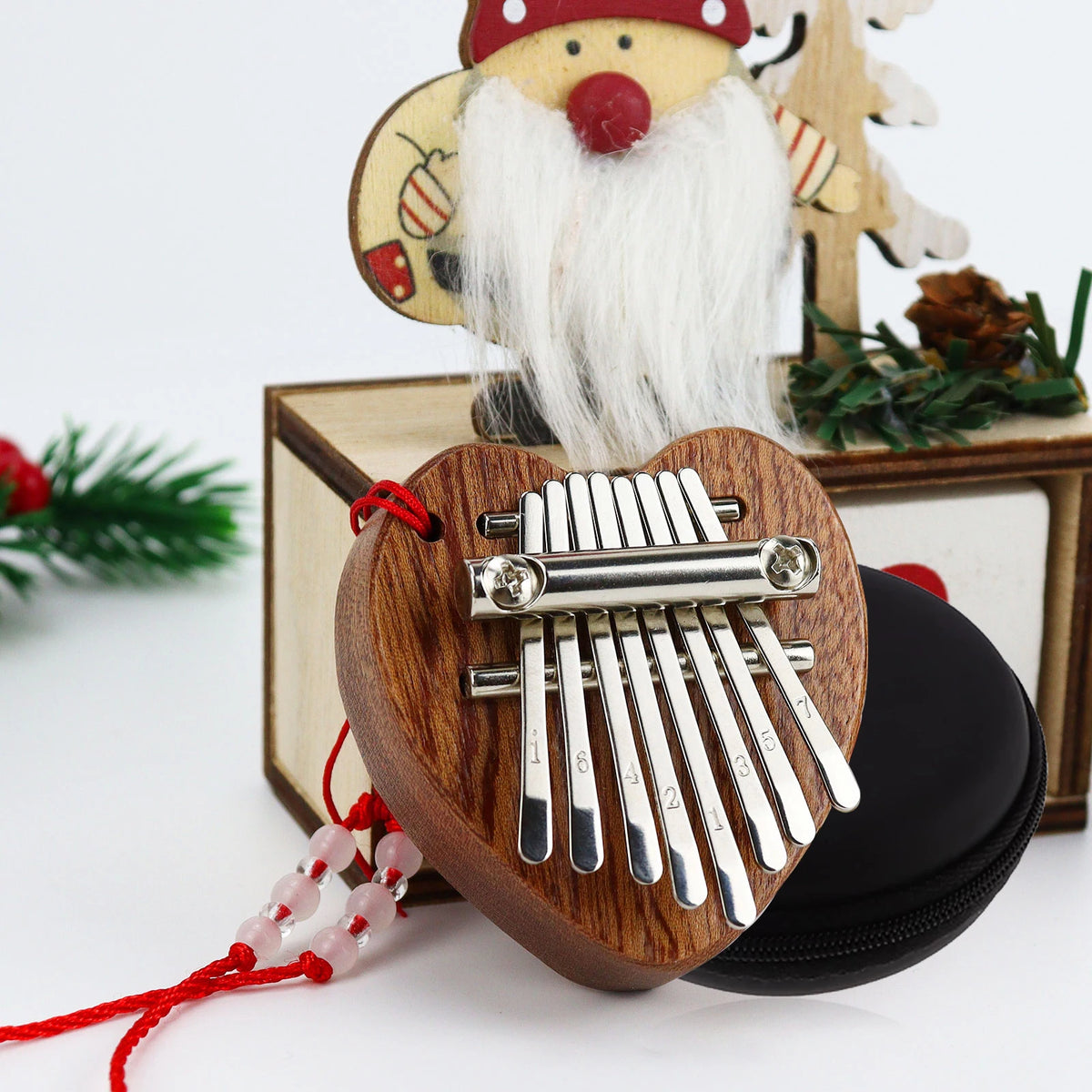 Mini 8-Key Thumb Heart-shaped Kalimba Piano Set &ndash; Portable CHINA