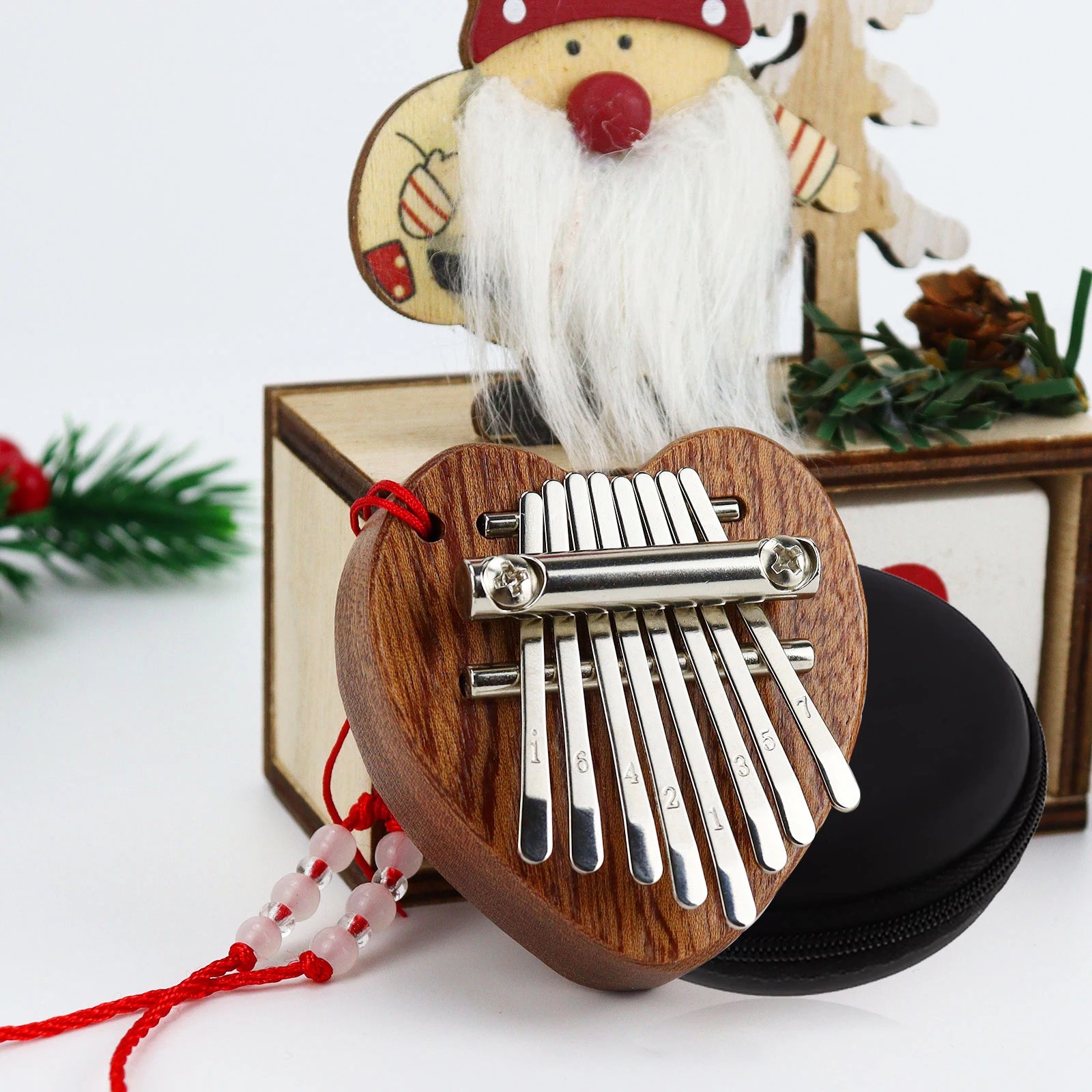 Mini 8-Key Thumb Heart-shaped Kalimba Piano Set &ndash; Portable CHINA