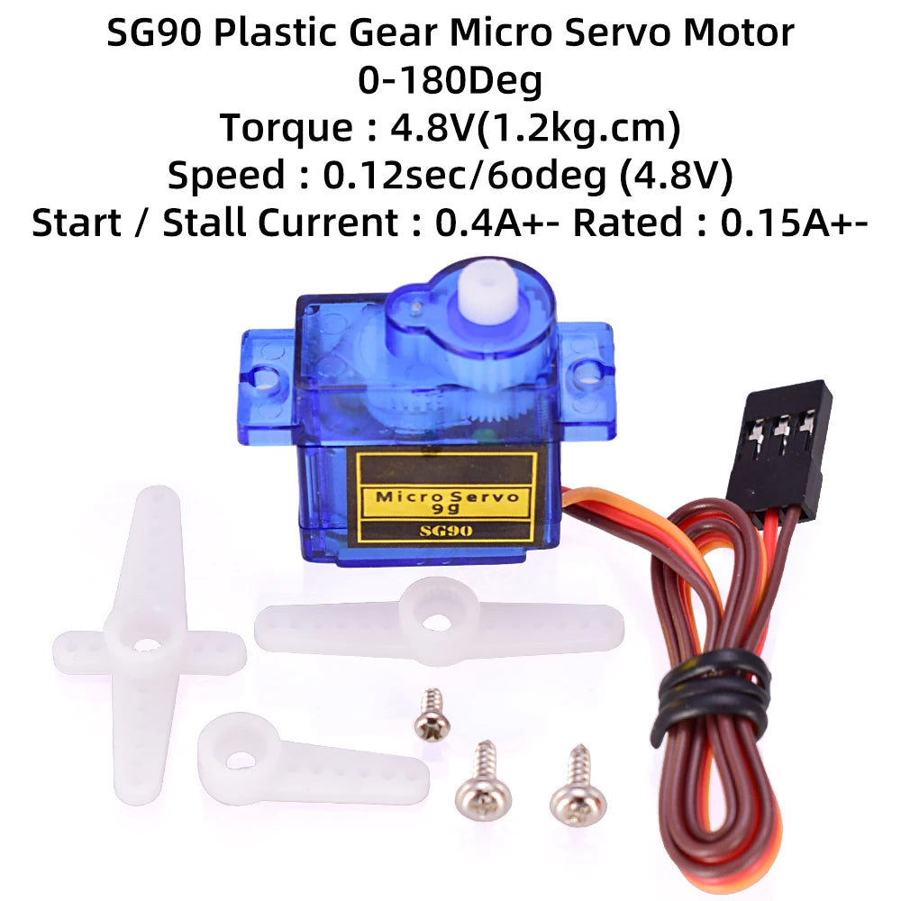 MG995 MG996r SG90 9g MG90s Servo Motor Set &ndash; Precision Performance for RC Aircraft SG90 180 plastic