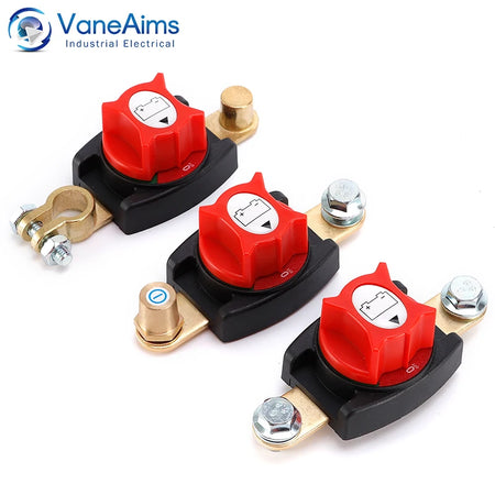 12-48V Car Isolator Disconnect Rotary Switch - 275A Battery Cutoff for Car, RV, Boat