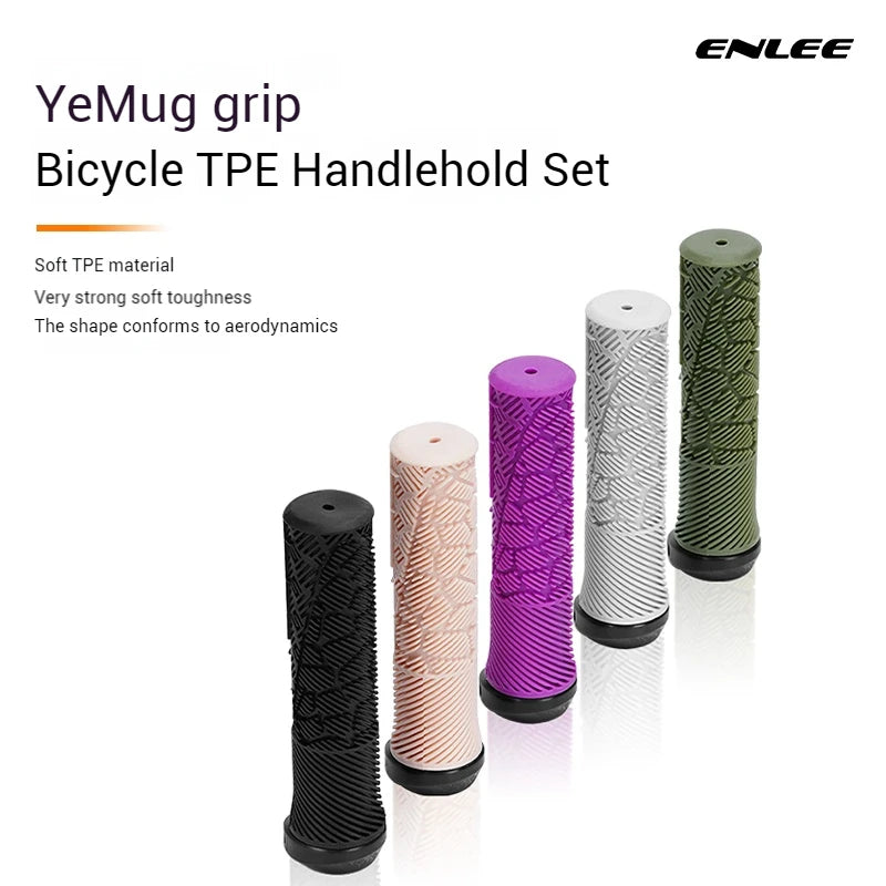 TPE дръжки за кормило на велосипед за планински велосипеди, противохлъзгащи, абсорбиращи удари