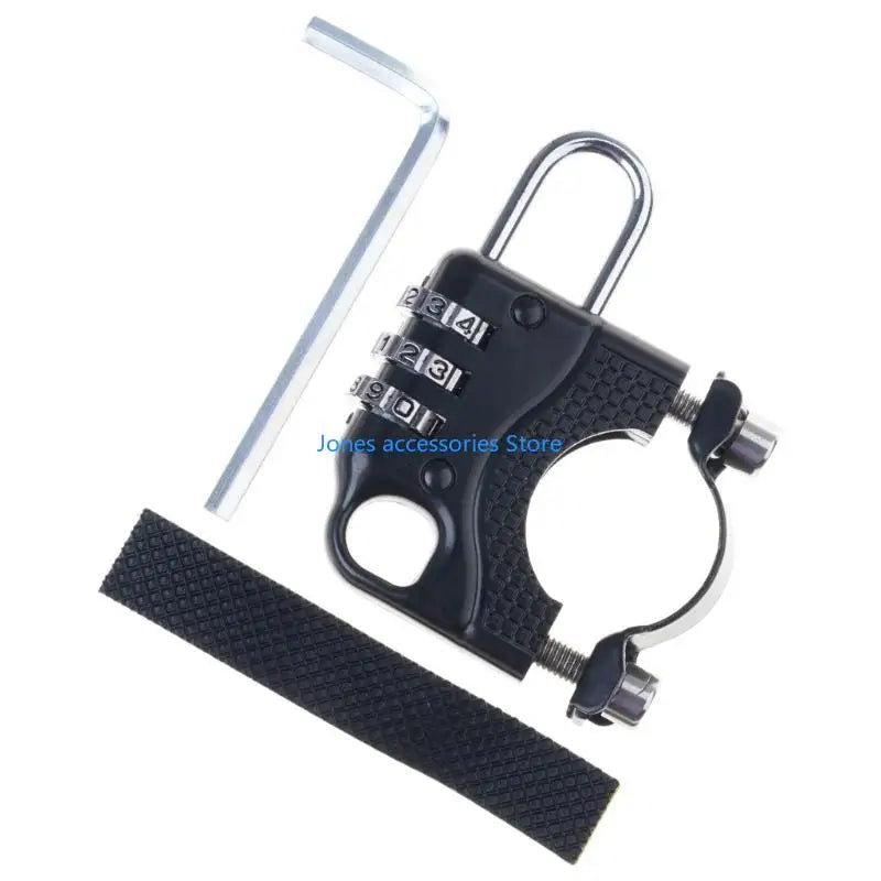 Κλειδαριά Κράνους Μοτοσυκλέτας με Κωδικό 3 Ψηφίων, Αντικλοπικό Κράμα Αλουμινίου