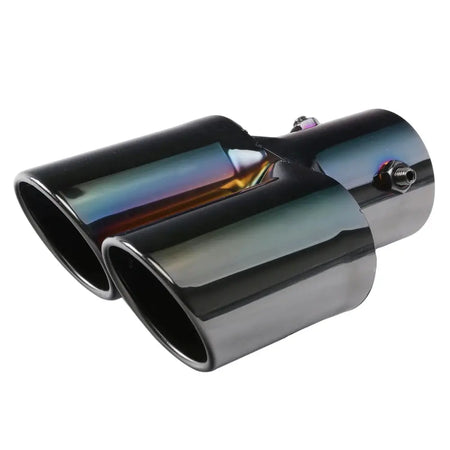 Universal Dual Exhaust Tip Stainless Steel Slant Cut Tip for Car Exhaust Pipe Extension Modification Decoration Muffler Tailpipe by InterCyprus Trading Ltd