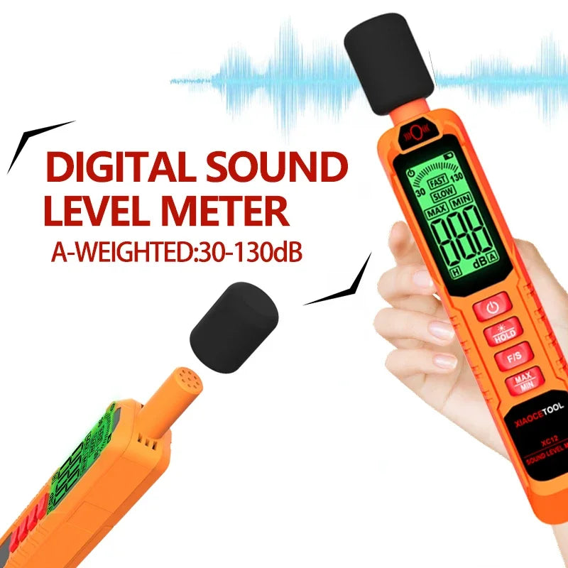 Digital Handheld Sound Level Meter XC12 &ndash; Accurate Noise Measurement 30 to 130dB