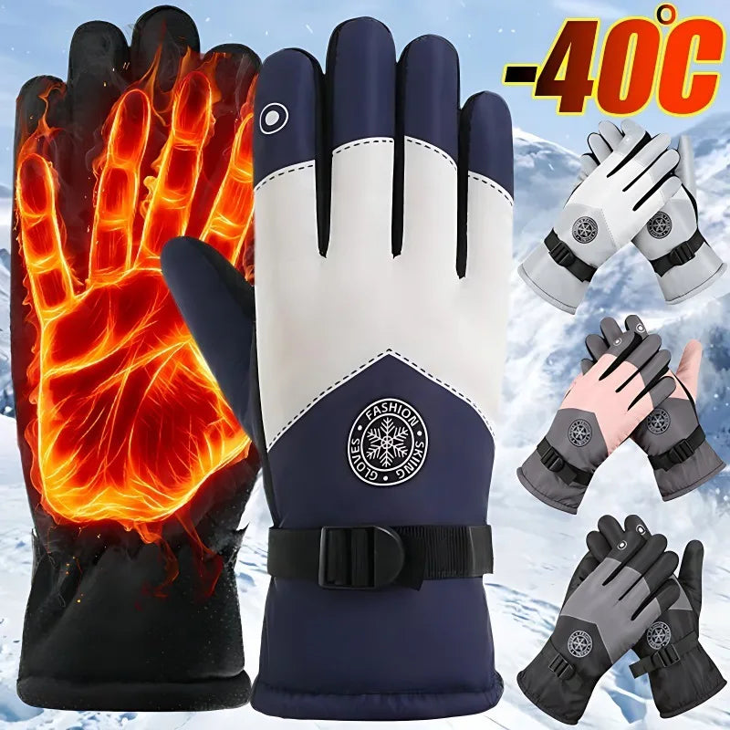 Ski Gloves for Men and Women &ndash; Waterproof Thermal Mittens